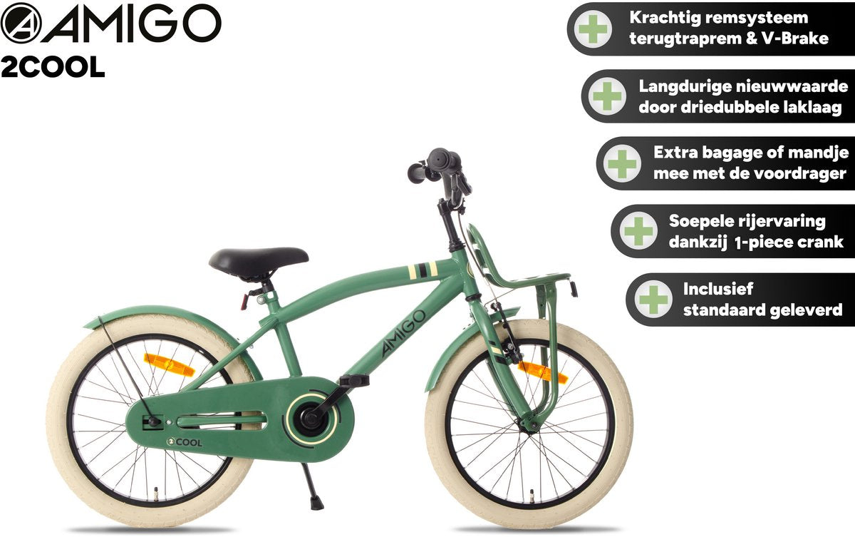 AMIGO 2Cool Jongensfiets 20 Inch groen (detail)