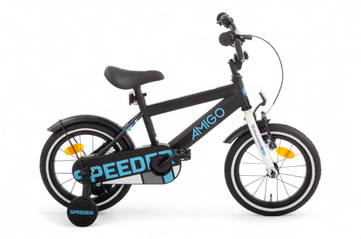 AMIGO Speeder Jongensfiets 14 Inch Zwart/Blauw