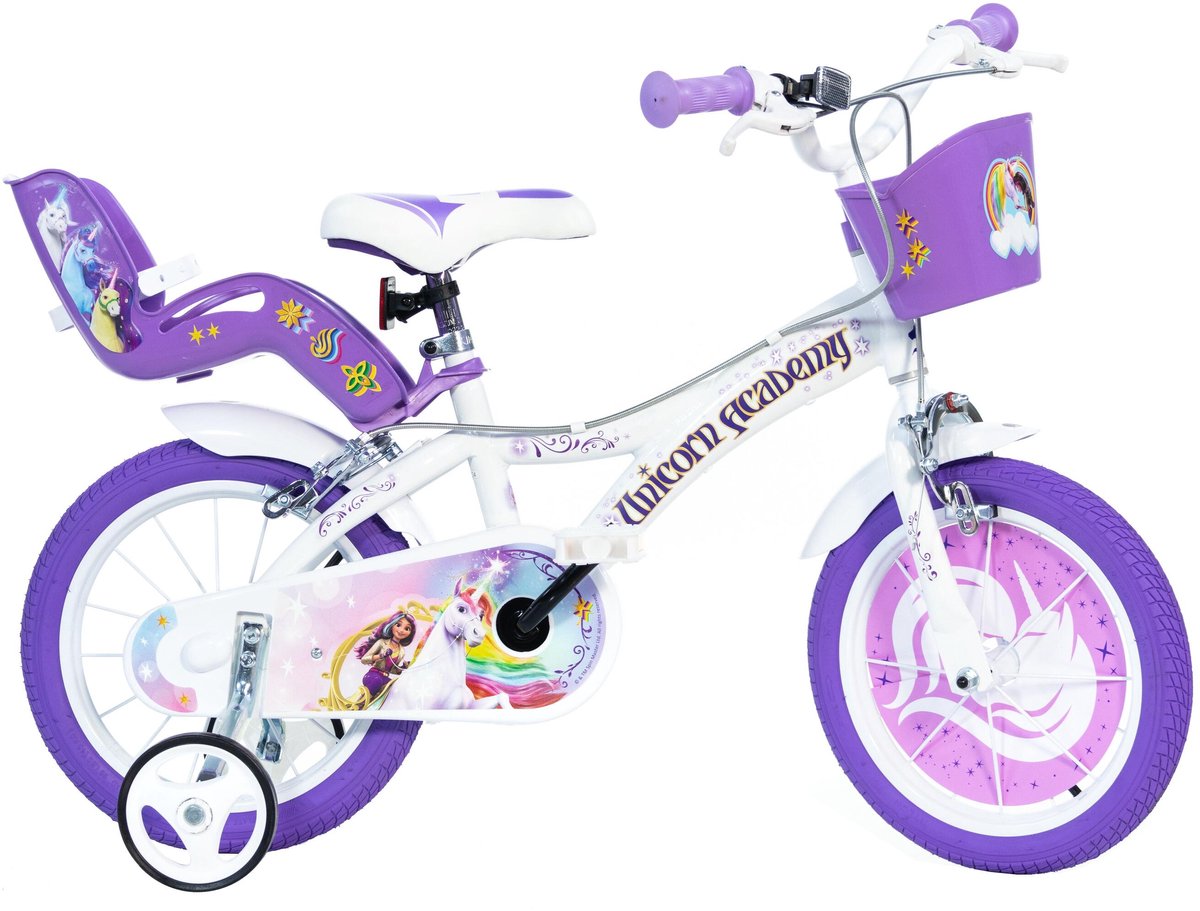 Dino Bikes Kinderfiets Unicorn Academy 14 inch (detail)