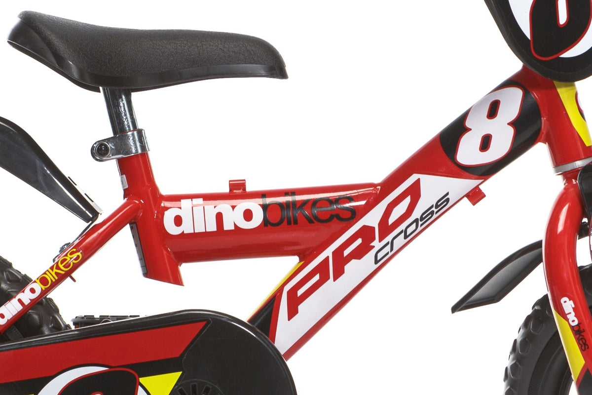 Dino Bikes Pro Cross 12 Inch Jongensfiets Rood/Zwart (detail)