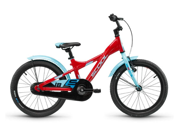 S'COOL XXlite Kinderfiets Rood/lichtblauw 18 inch