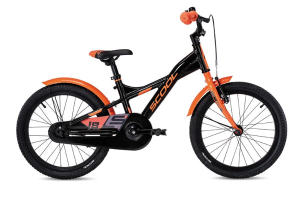 S’COOL XXlite 18 inch Kinderfiets Black/Orange