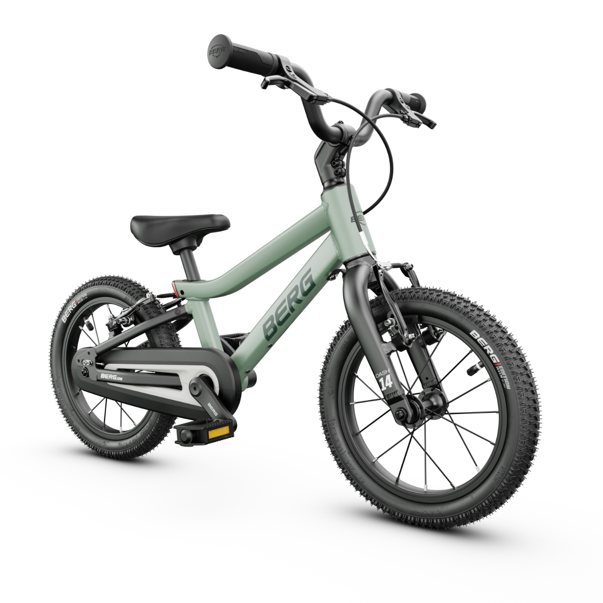 BERG Dash Kinderfiets 14 inch Sage green (detail)