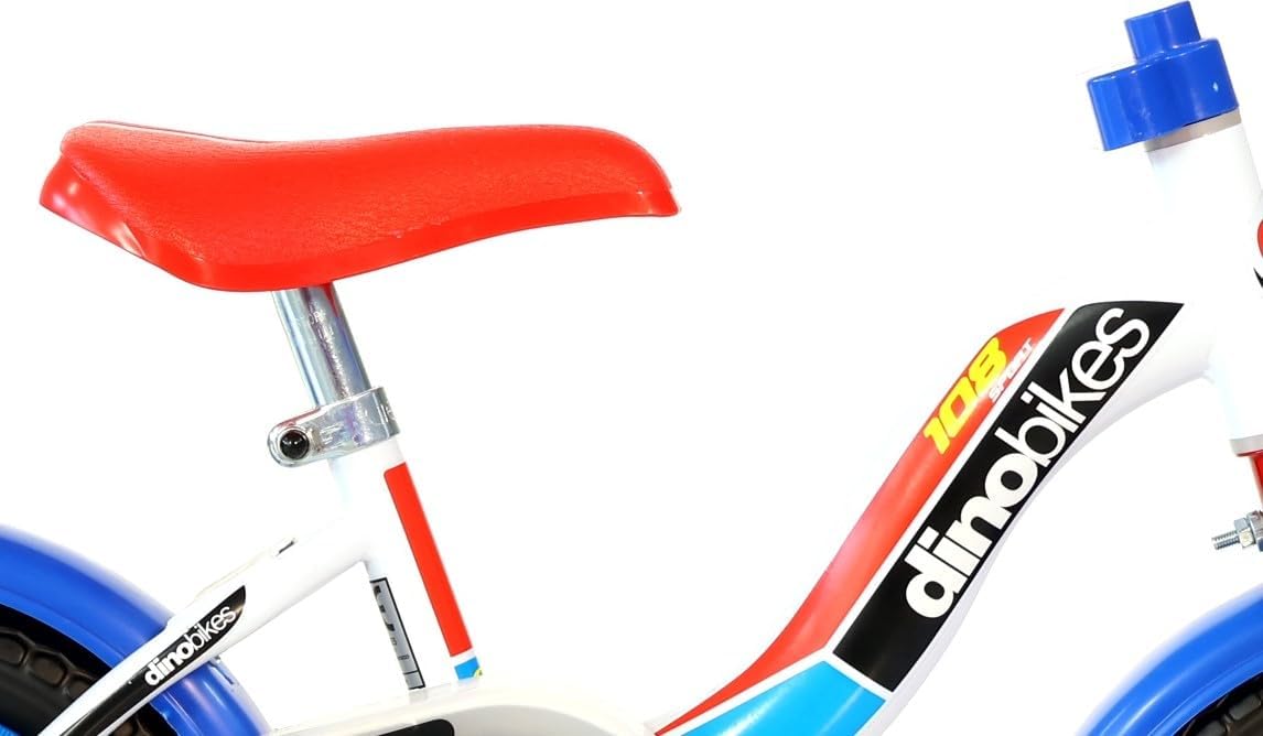 Dino 108 Sport 10 Inch Kinderfiets Doortrapper Blauw/Wit 10 inch (detail)