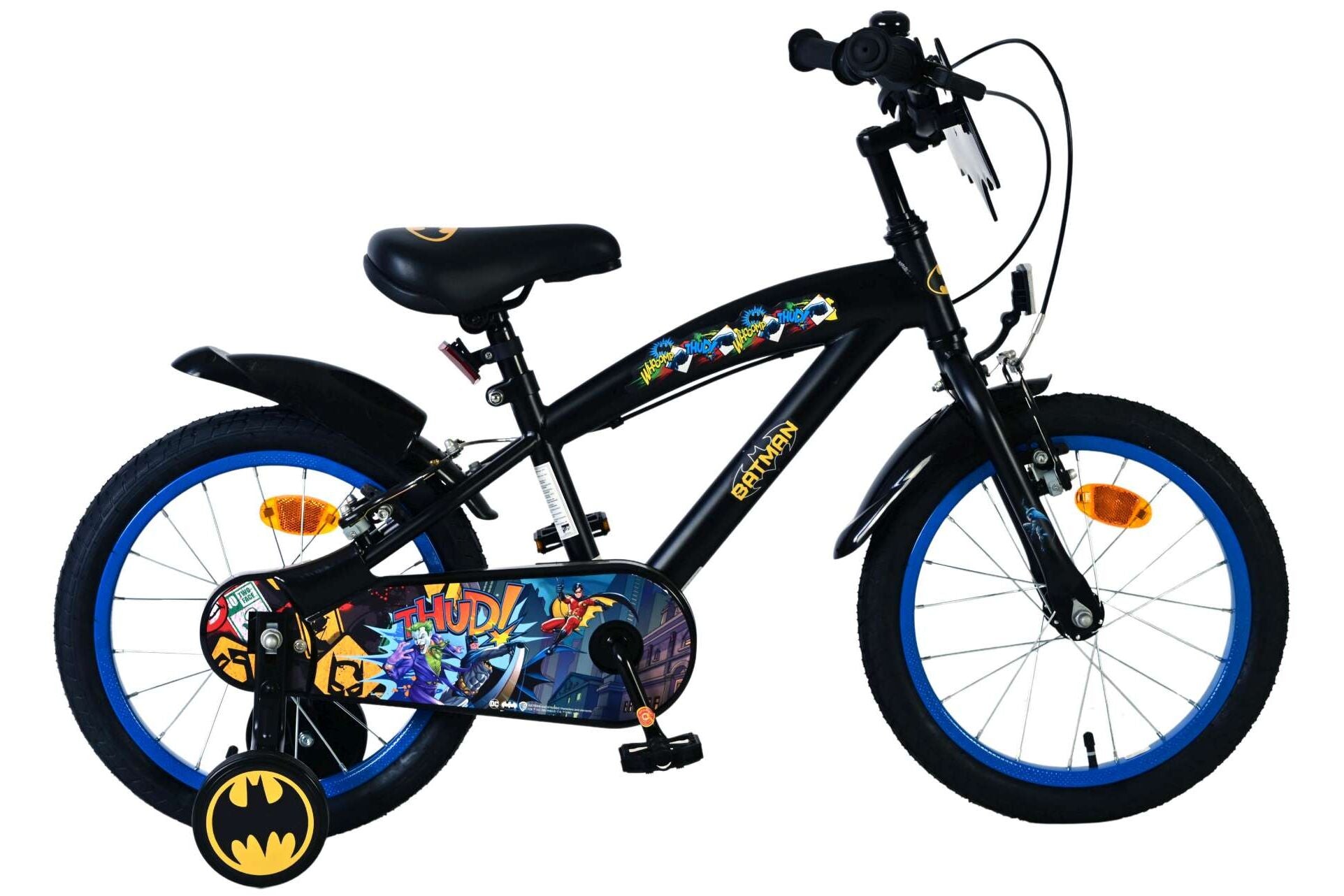 Volare Batman Kinderfiets - Jongens - 16 inch - Zwart - 2 handremmen
