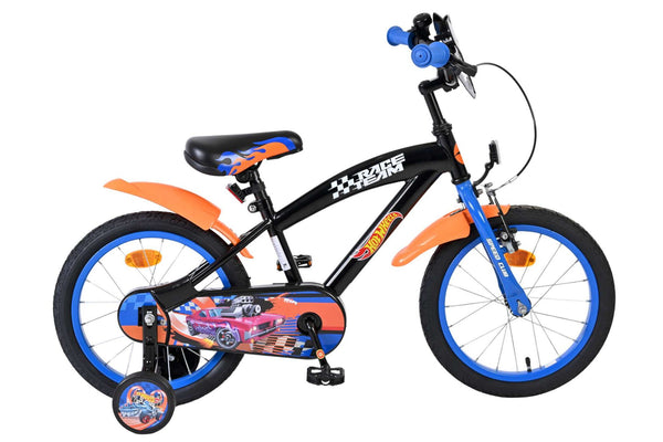 Volare Hot Wheels Kinderfiets - Jongens - 16 inch - Zwart Oranje Blauw 16 inch
