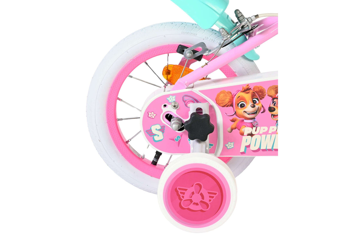 Paw Patrol Kinderfiets - Meisjes - 12 inch - Roze - Twee handremmen (detail)