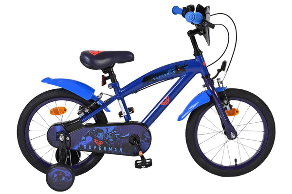 Volare Superman Kinderfiets - Jongens - 16 inch - Blauw - Twee handremmen