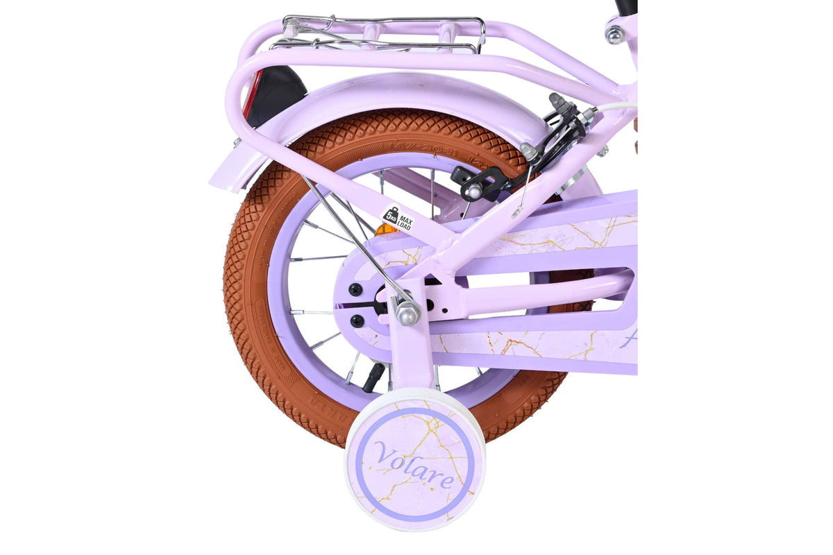Volare Ashley Kinderfiets - Meisjes - 12 inch - Lila - Twee Handremmen (detail)