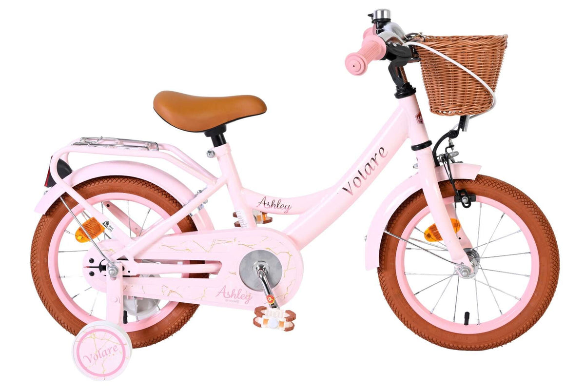Volare Ashley Kinderfiets - Meisjes - 14 inch - Roze - Twee Handremmen 14 inch