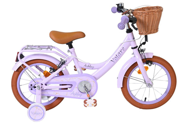 Volare Ashley Kinderfiets - Meisjes - 14 inch - Lila - Twee Handremmen 14 inch