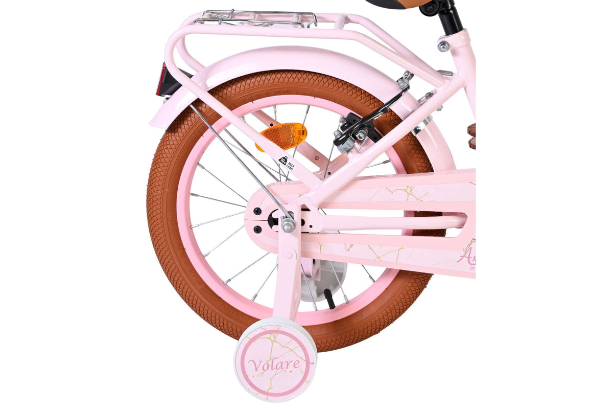 Volare Ashley Kinderfiets - Meisjes - 16 inch - Roze - Twee Handremmen 16 inch (detail)