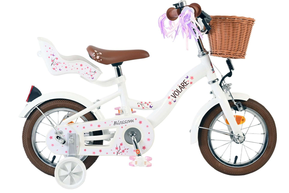 Volare Blossom Kinderfiets - Meisjes - 12 inch - Wit 12 inch