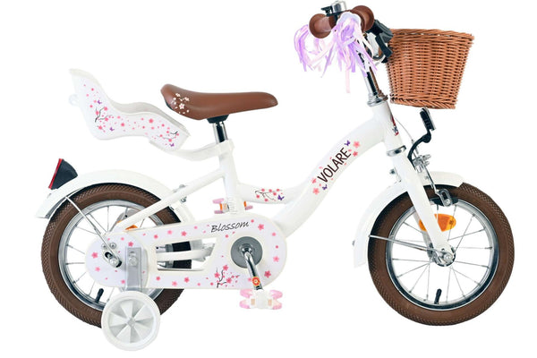 Volare Blossom Kinderfiets - Meisjes - 12 inch - Wit 12 inch