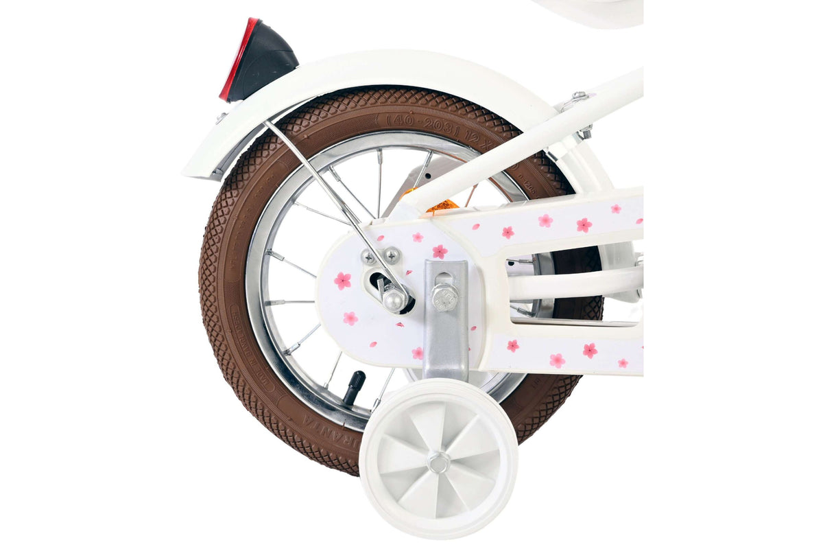 Volare Blossom Kinderfiets - Meisjes - 12 inch - Wit (detail)