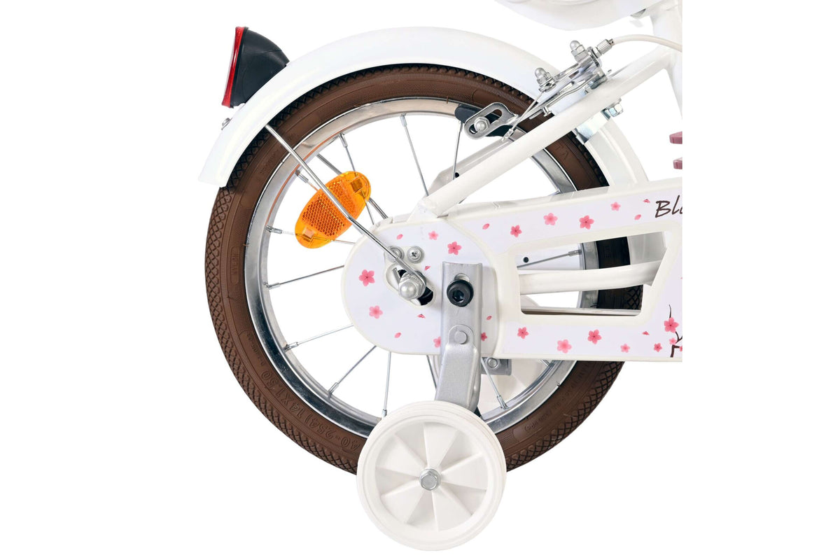 Volare Blossom Kinderfiets - Meisjes - 14 inch - Wit - Twee Handremmen (detail)