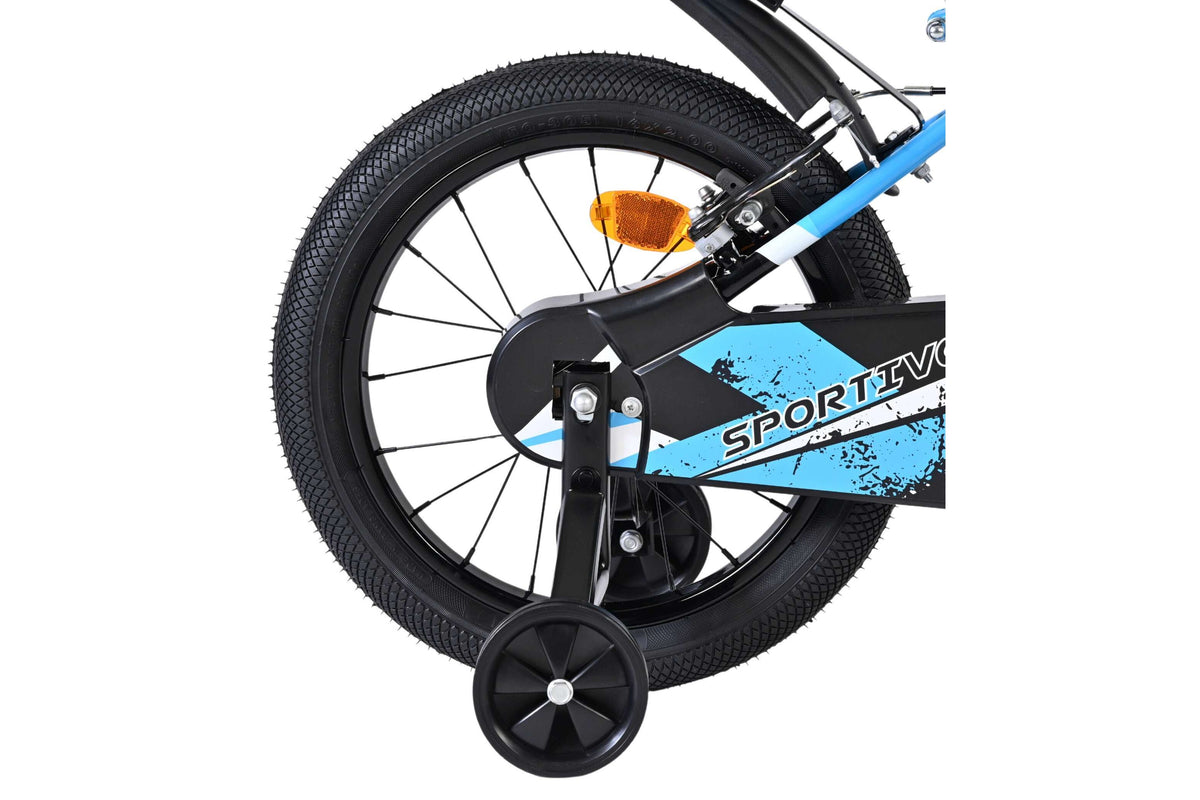 Volare Sportivo Kinderfiets - Jongens - 16 inch - Blauw Zwart - Twee Handremmen (detail)