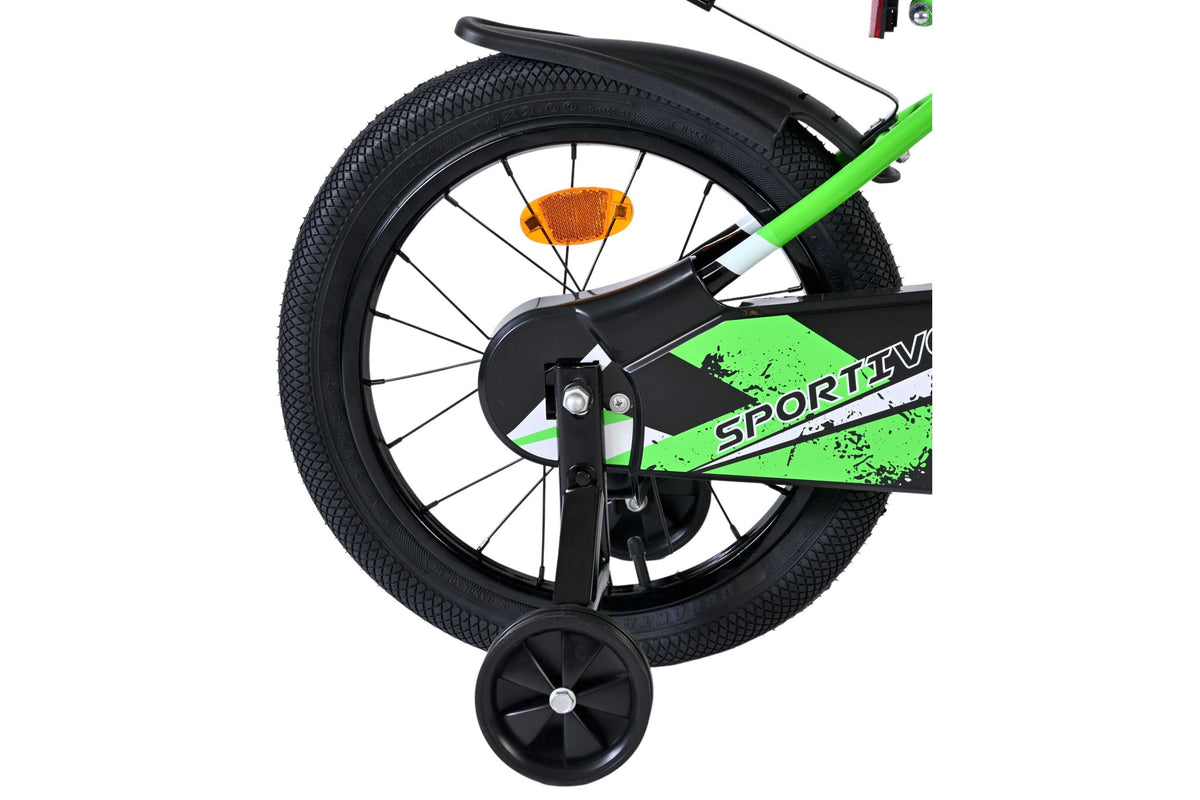 Volare Sportivo Kinderfiets - Jongens - 16 inch - Groen Zwart (detail)