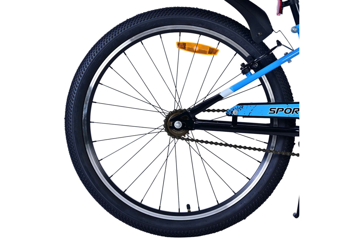 Volare Sportivo Kinderfiets – Jongens – Twee Handremmen 24 inch Blauw/Zwart (detail)