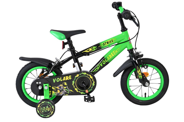 Volare Strike Kinderfiets – Jongens – Twee Handremmen 12 inch Zwart/Groen
