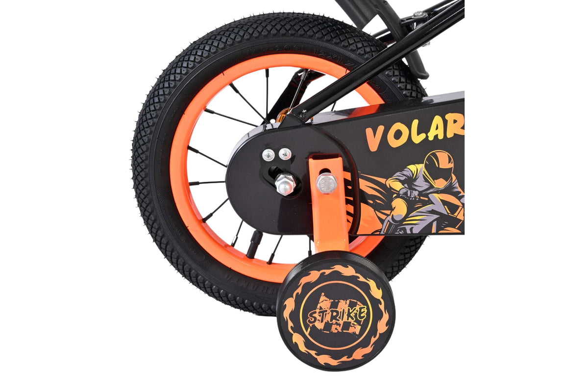 Volare Strike Kinderfiets - Jongens - 12 inch - Zwart Oranje (detail)