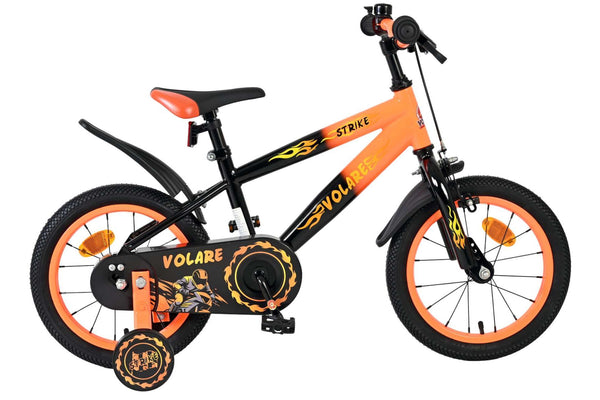 Volare Strike Kinderfiets - Jongens - 14 inch - Zwart Oranje 14 inch