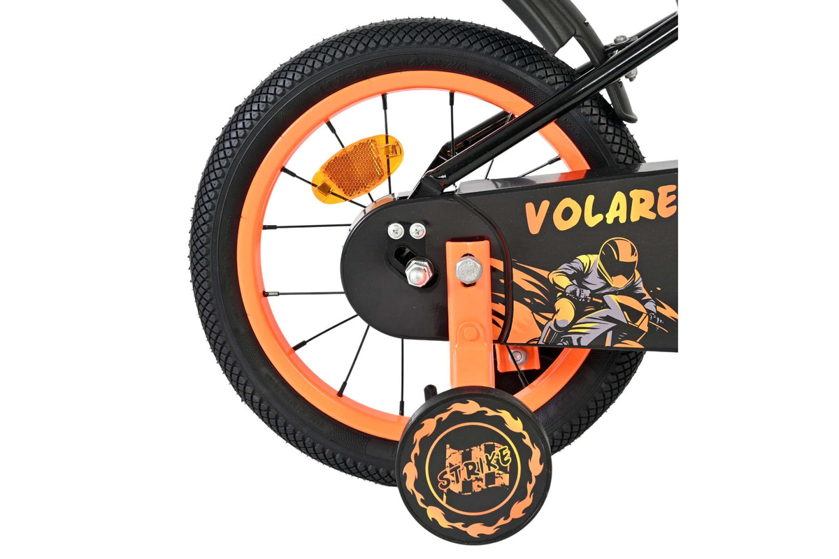 Volare Strike Kinderfiets – Jongens 14 inch Zwart/Oranje (detail)