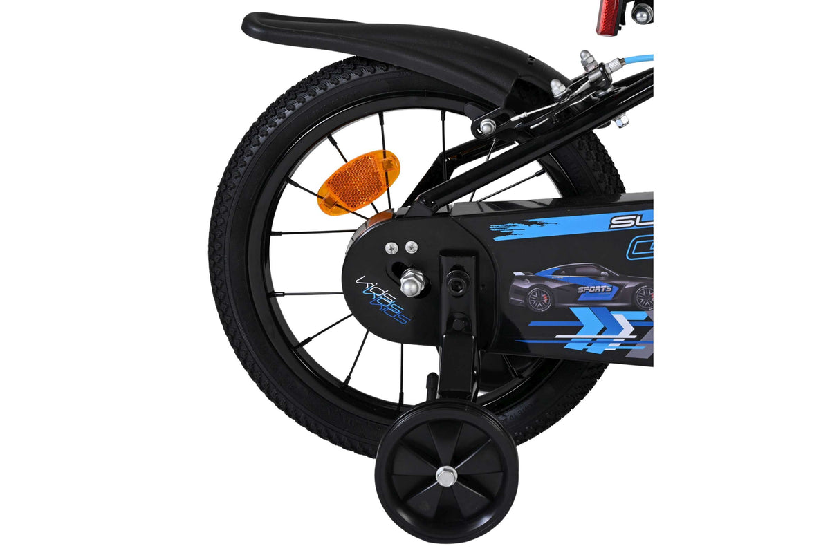 Volare Super GT Kinderfiets - Jongens - 14 inch - Blauw - Twee handremmen 14 inch (detail)