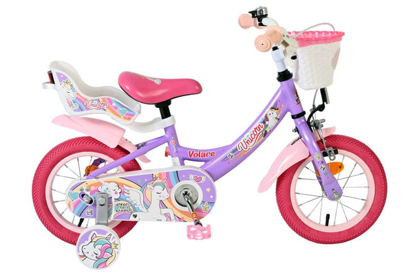 Volare Unicorn Kinderfiets – Meisjes 12 inch Paars