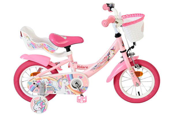 Volare Unicorn Kinderfiets - Meisjes - 12 inch - Roze