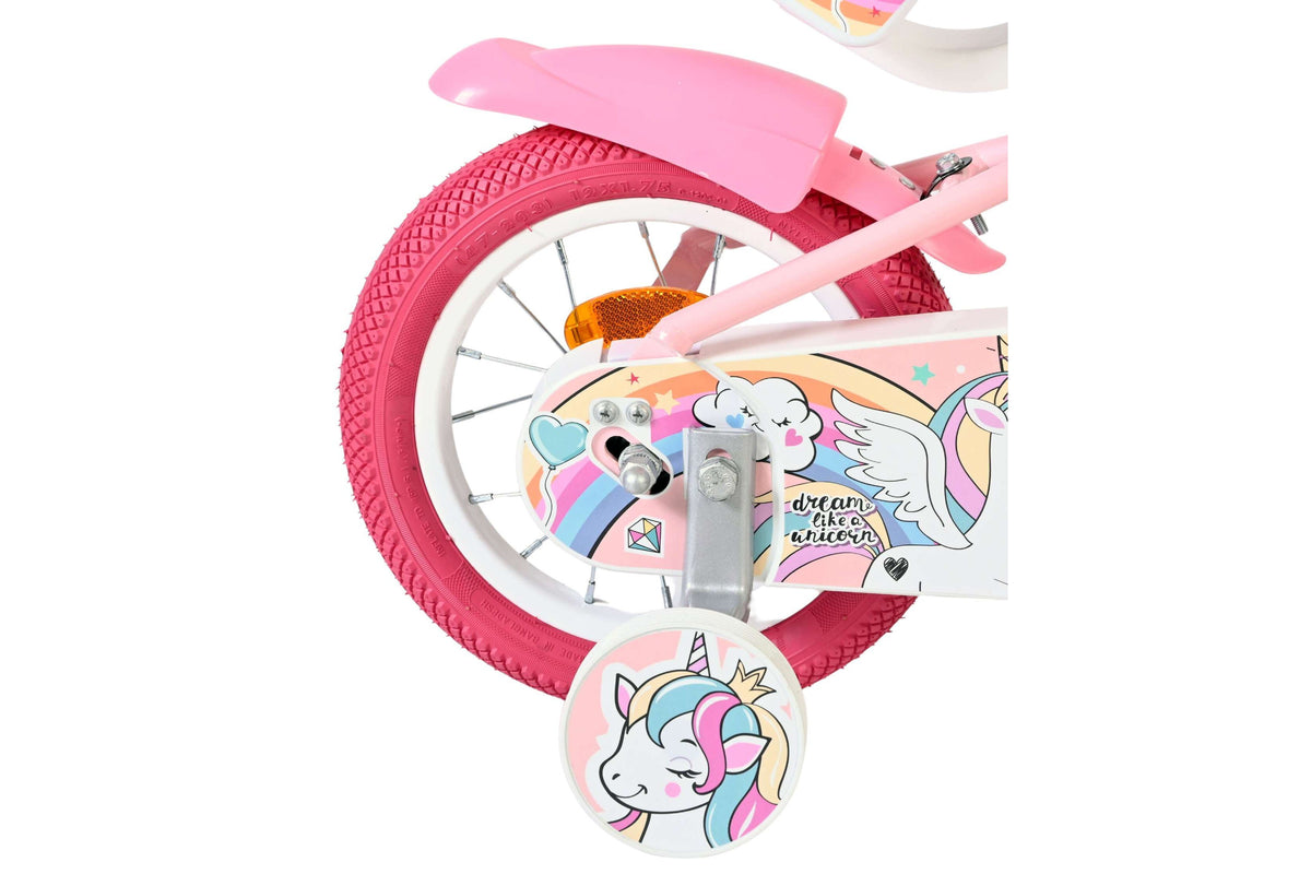 Volare Unicorn Kinderfiets - Meisjes - 12 inch - Roze (detail)