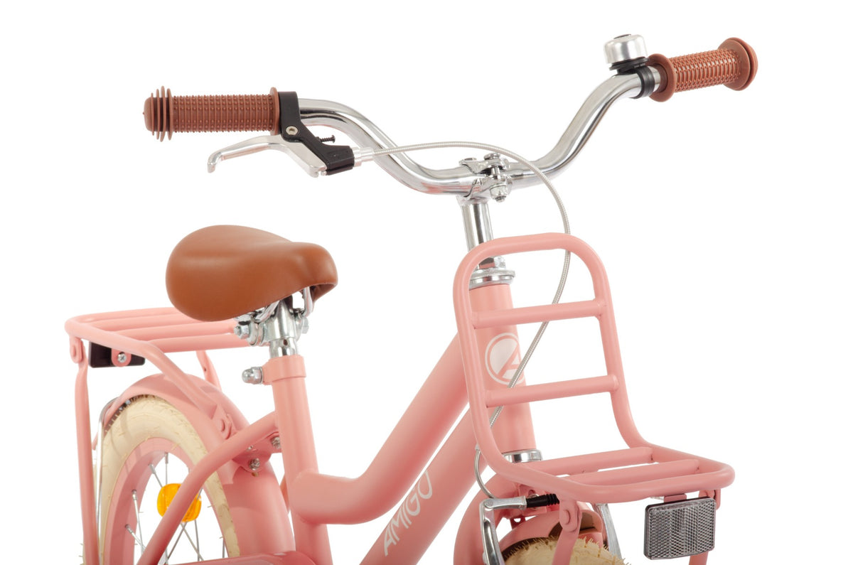 AMIGO Bella 12 inch Meisjesfiets – Zalmroze (detail)