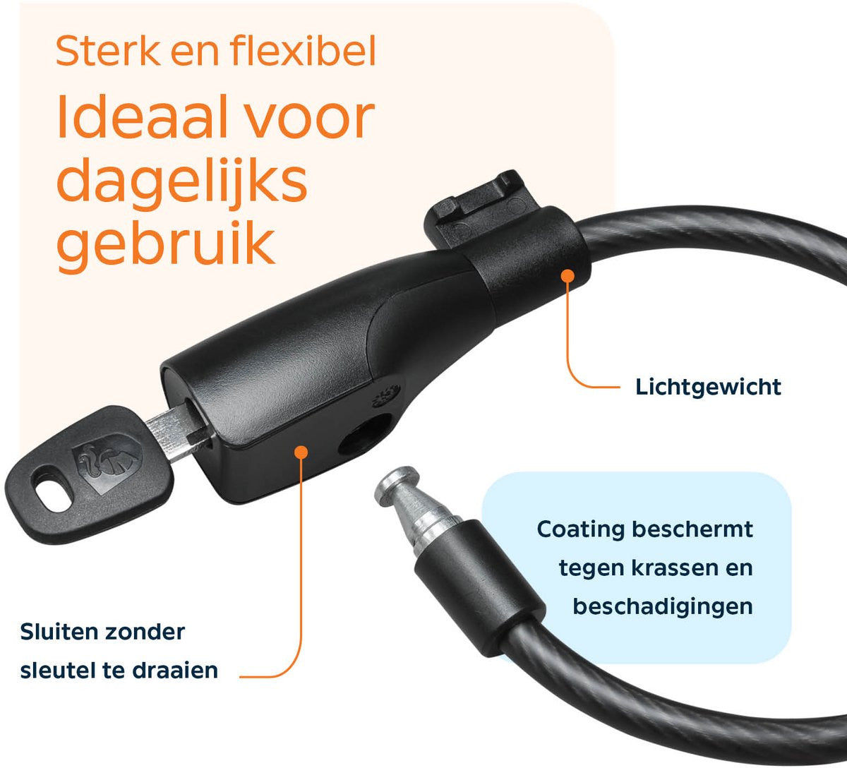 AXA Resolute 15-120 Kabelslot (detail)