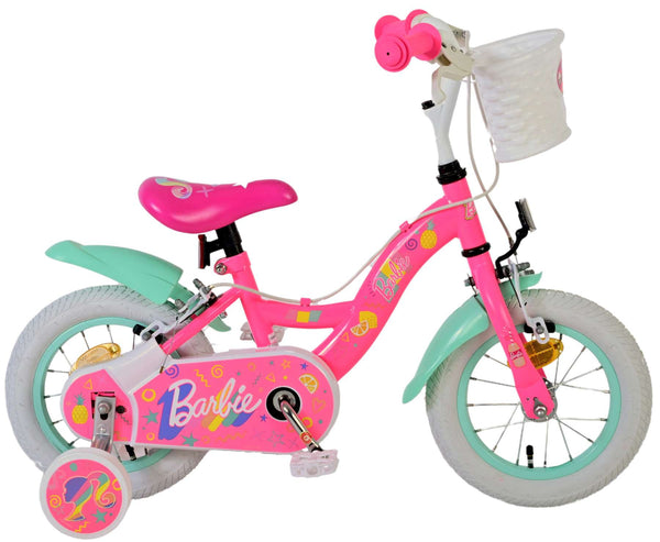 Barbie Kinderfiets - Meisjes - 12 inch - Roze - Twee handremmen 12 inch