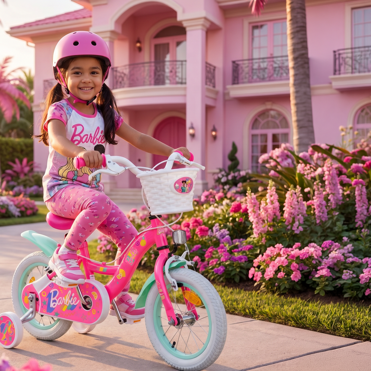 Barbie Kinderfiets - Meisjes - 16 inch - Roze 16 inch (detail)