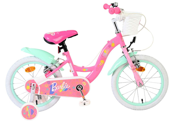 Barbie Kinderfiets - Meisjes - 16 inch - Roze - Twee handremmen 16 inch