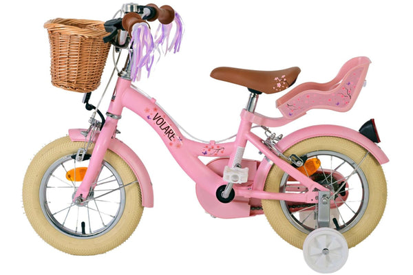Volare Blossom Kinderfiets - Meisjes - 12 inch - Roze - Twee Handremmen
