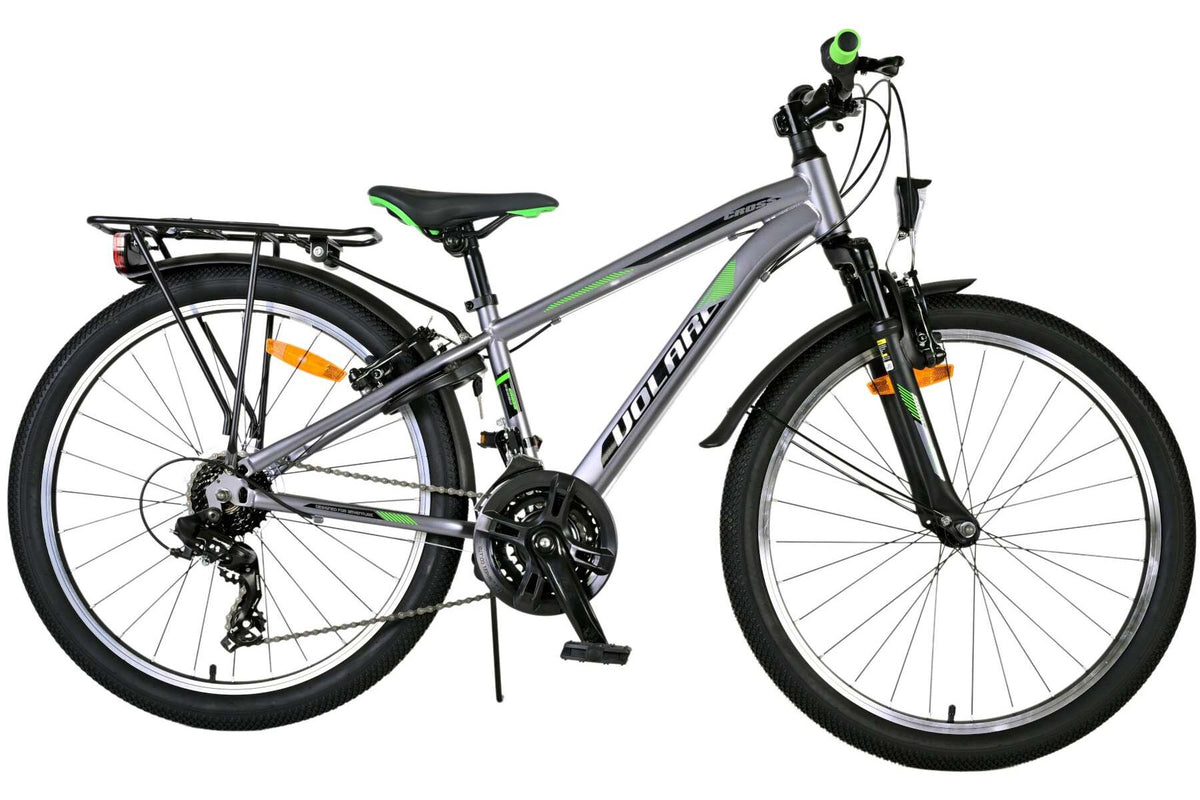Volare Cross Kinderfiets – Jongens – 21 versnellingen – Twee handremmen 24 inch Grijs