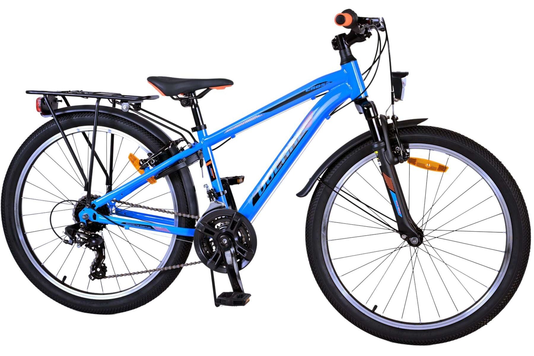 Volare Cross Kinderfiets – Jongens – 24 inch – Blauw – 21 versnellingen – Twee handremmen