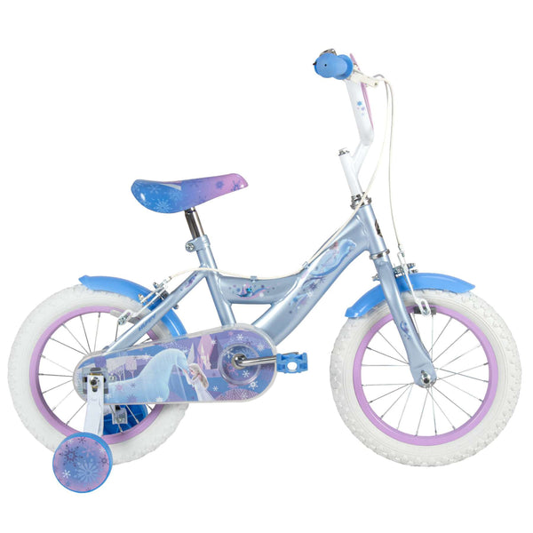 Disney Frozen 2 Kinderfiets - Meisjes - 14 inch - Blauw Paars - Twee handremmen 14 inch