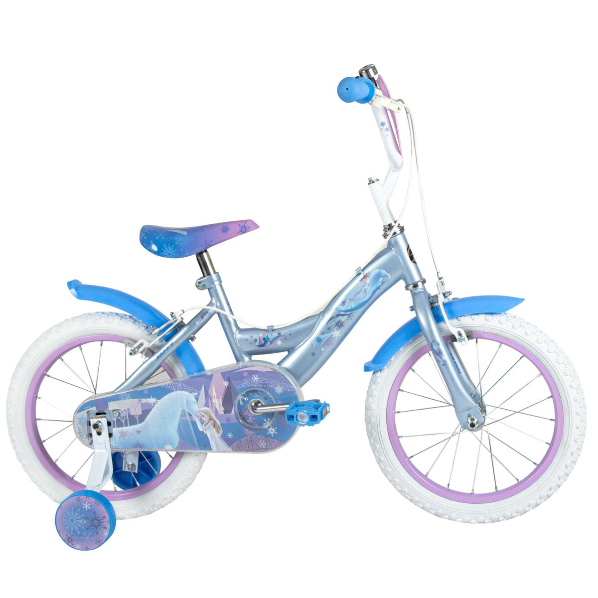 Disney Frozen 2 Kinderfiets - Meisjes - 16 inch - Blauw Paars - Twee handremmen 16 inch