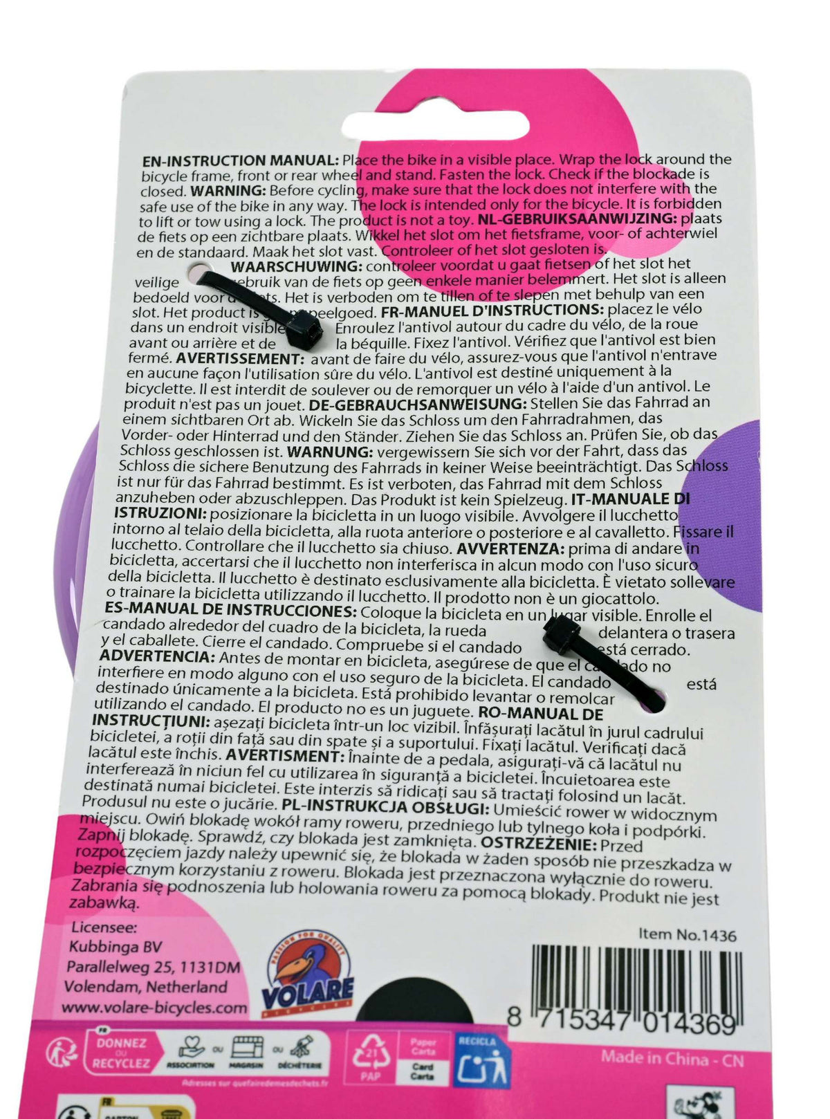 Disney Minnie Mouse - kabelslot - Roze (detail)