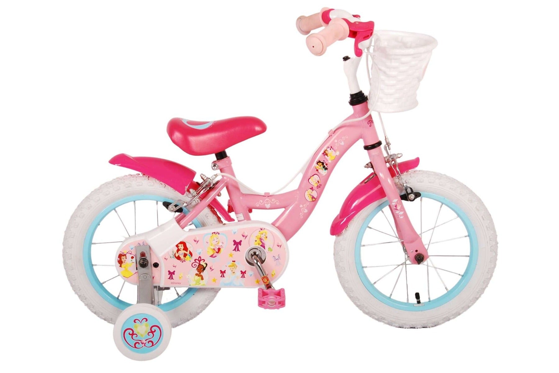 Disney Princess 14 inch Kinderfiets - Meisjes - Roze - Twee handremmen