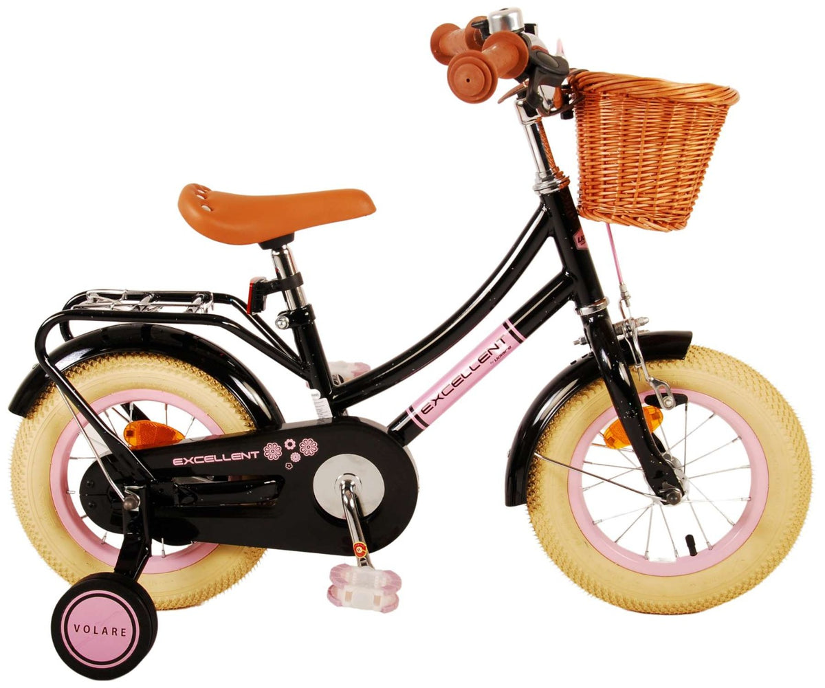 Volare Excellent Kinderfiets – Meisjes 12 inch Zwart
