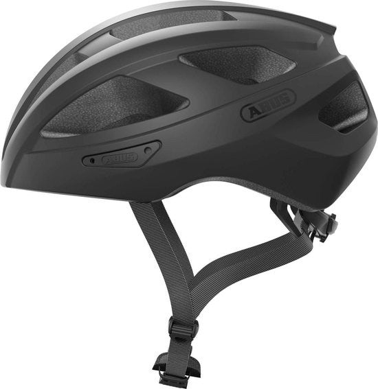 Fietshelm ABUS MACATOR velvet black M - 52-58 cm - zwart