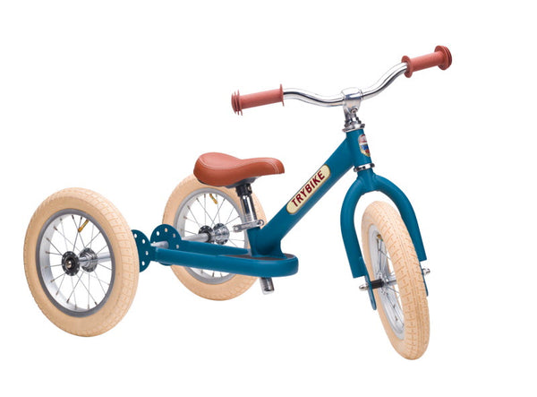 Trybike Steel 2-in-1 Vintage Driewieler Blauw