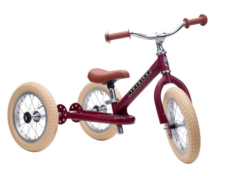 Trybike Steel 2-in-1 Vintage Driewieler Rood