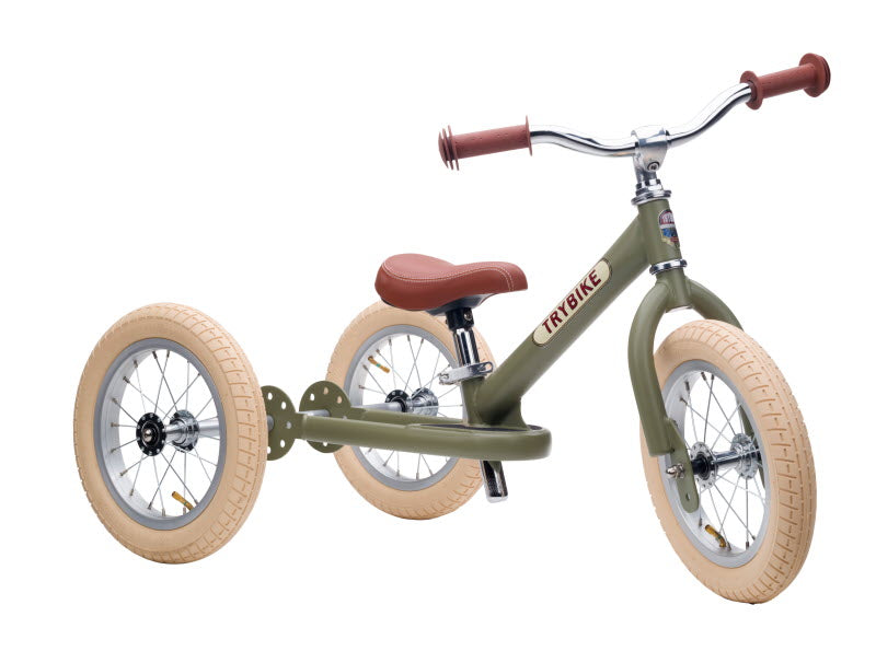 Trybike Steel 2-in-1 Vintage Driewieler Groen