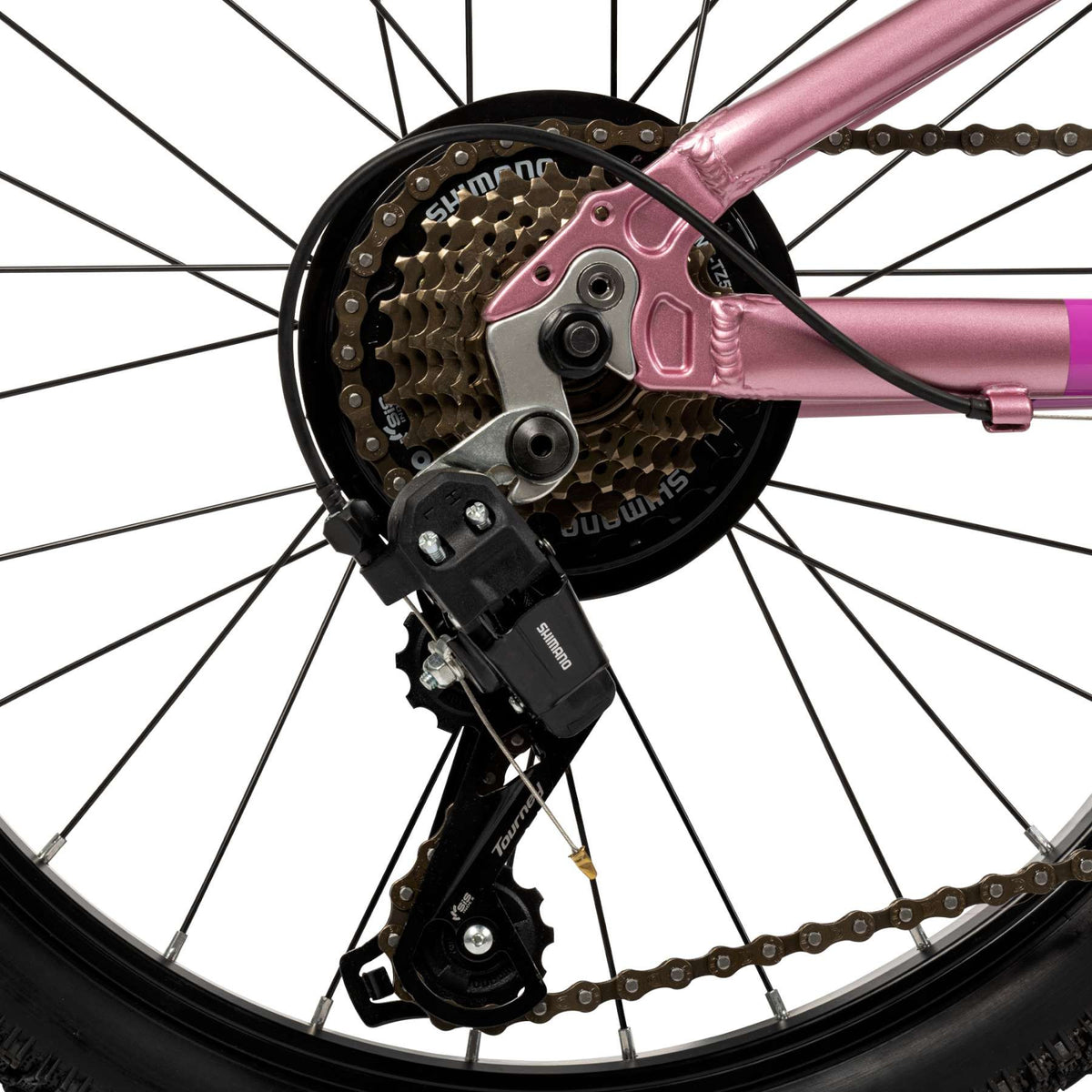 Literide Kinderfiets - Meisjes - 20 inch - Paars Roze - 7 versnellingen 20 inch (detail)