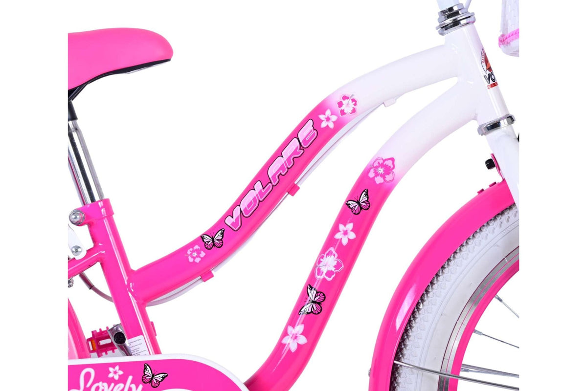 Volare Lovely Kinderfiets – Meisjes – 20 inch – Roze – 2 Handremmen (detail)